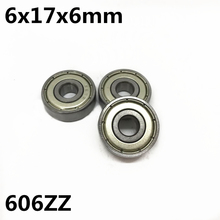 50Pcs 606ZZ 606-2RS R-1760ZZ 6x17x6 mm Deep groove ball bearing Miniature bearing High quality Advanced 2024 - buy cheap