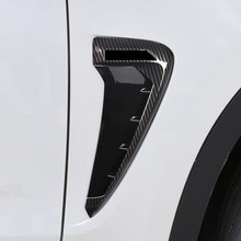 Цветная Автомобильная Двусторонняя листовая пластина из углеродного волокна, украшение для крыла, крышка для вентиляционного отверстия для BMW X5 F15 2014-18, внешние аксессуары, наклейки 2024 - купить недорого