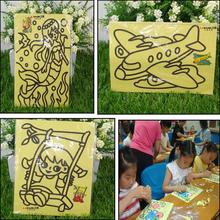 2016 Cartoon DIY Sand Painting Art Drawing Study Fun Toys Gift For Kids Intelligence Education Tools Random pattern 2024 - buy cheap