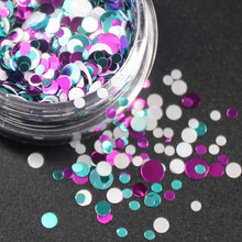 1Pcs/Sell  Box Shiny Round Ultrathin Sequins Colorful Nail Art Glitter Tips UV Gel 3D Nail Decoration Manicure DIY Accessories 2024 - buy cheap