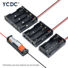 Чехол для хранения батареи, держатель для контейнера, держатель для батареи типа АА, держатель для батареи LR6 с 1X 2X 3X 4X, многоцелевой + свинцовые кабели 2024 - купить недорого