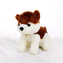 Perro husky marrón oscuro de 20cm, Cascabel, juguete de peluche suave, juguete de bebé para regalo h2049 2024 - compra barato