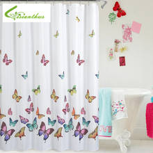 Butterfly Print Shower Curtain Waterproof Mildew Proof Polyester Fabric Bathroom Curtains 180cm*180cm 2020 Newest Simple Design 2024 - buy cheap