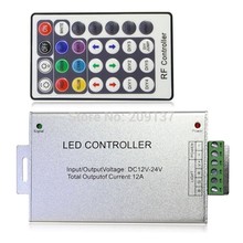 Frete Grátis! DC12V ~ 24 V 12A RF LED RGB Controlador com 28 teclas Remoto para SMD5050/3528 RGB Led Strip luz 2024 - compre barato