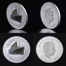 100° aniversário da coleção de moeda comemorativa de titânio, presente, arte lembrança, metálico 2024 - compre barato
