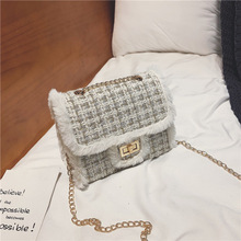 Luxury Brand Crossbody Bags For Women Winter Tweed Wool Bags Small Designer Handbags Chains Female Messenger Bags Knit 2024 - buy cheap