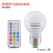 RGBW Led Bulb Lamp E27 Light Bulbs AC 110V 220V 5W RGB Spotlight Magic Color Holiday Bulb Lighting LED Remote Controller 2024 - buy cheap