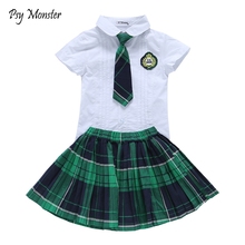 Japanese Student School Uniforms Set Suit for Girls Boys Children Formal Dress Kids Shirt Skirt Boys Shorts Tie Clothing Set 2024 - buy cheap