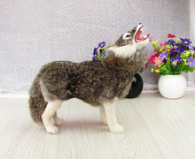 creative simulaiton wolf toy lovely walking wolf model gift about 29x10x28cm 2024 - buy cheap