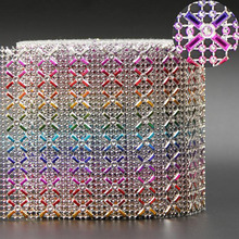 5 Yard\lot Multicolor Plastic Rhinestone Mesh DIY Rhinestone Mesh Plastic Crystal Diamond Mesh Wrap For Wedding Party Home Decor 2024 - buy cheap