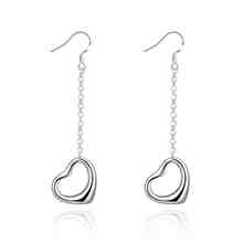 Simple Fashion Style Silver plated Warm-heart Earrings Jewellery mens 2016,Wholesale&hot sell, SMTE086 2024 - buy cheap