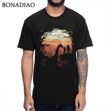 Camiseta con imagen personalizada de juego The Last Of Us para hombre, camisa de jirafa Joel Ellie, de algodón puro 100%, talla grande, venta al por mayor 2024 - compra barato