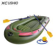 Bote de remos inflable para 2-3 personas, rodamiento de 250KG, juego de barco de pesca de goma de PVC duradero, 230x137cm con bomba de paletas, Kit de cojín de asiento 2024 - compra barato