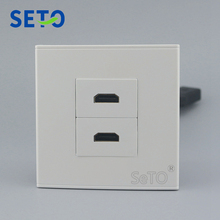 SeTo 86 Type Double Ports HDMI With Extended Wire Panel Wall Plate Socket Keystone Faceplate 2024 - buy cheap