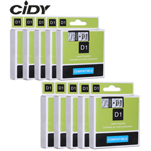 CIDY Dymo D1 45020, compatible con cintas de etiquetas DYMO D1 de 12mm, blanco sobre transparente, fabricante de etiquetas adecuado para Gestor de etiquetas 210 450 LM160 2024 - compra barato