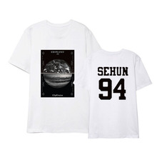 Camisetas de manga corta kpop EXO, camisetas casuales coreanas holgadas de verano, camisetas de hip hop para mujeres y hombres, ropa Harajuku 2024 - compra barato
