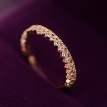 Anillo de la Corona delicada 2018 brillante CZ anillos para las mujeres hipoalergénico oro rosa/Color de oro/plata regalo bisutería mujer Anel Aneis 2024 - compra barato