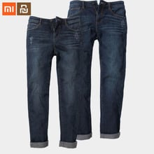 xiaomi youpin 90 points Slim small straight light warm jeans comfortable wild high quality jeans for men and women Smart home 2024 - buy cheap