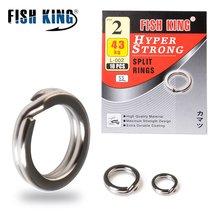 FISHKING5-10PCS/Lot split rings Snap Fishing Connector Pin Bearing Rolling Swivel Stainless Steel with Snap Fishhook Lure Tackle 2024 - buy cheap