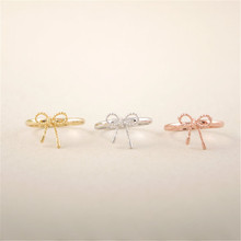 Trendy  Lovely Bowknot Knot RingsThree Color Optional  for Women 2024 - buy cheap