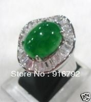 Frete grátis p & p antena de anel de cristal pedra verde inlay clássico moda noblest: 7.8,9 # 2024 - compre barato