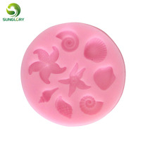 Seashell Starfish Shaped Silicone Cake Mold Fondant Silicone Mold For Baking Soap Mold Bakeware Cake Decorating Tools Color Pink 2024 - buy cheap