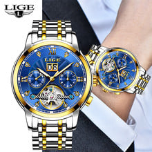 2019 Top Luxury Brand LIGE New Men's Mechanical Watches All-steel Business Diamond Stainless Waterproof Watch Relogio Masculino 2024 - buy cheap
