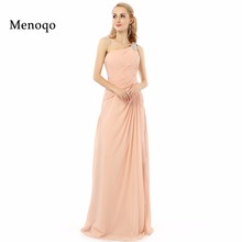 Vestidos de festa Sexy A line One shoulder Chiffon Elegant Formal Gowns Floor length Long Real Images Prom Dresses 2020 New 2024 - buy cheap