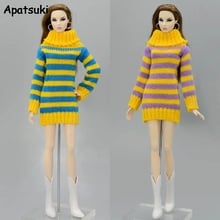 High Quality Knitted Woven Tops Clothes Striped Sweater For Barbie Doll Clothes For Blythe Doll Gifts 1/6 Doll Accessories  Toy 2024 - buy cheap