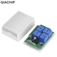 QIACHIP 433Mhz Universal Wireless Remote Control Switch DC 12V 4 CH RF Relay Receiver Module For 1527 Learning Code 433 Mhz DIY 2024 - buy cheap