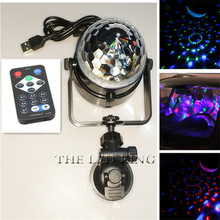 1X 4X Mini USB led Party Lights Portable Crystal Magic Ball Home Party Karaoke Decorations Colorful Stage LED Disco Light 2024 - buy cheap