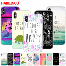 HAMEINUO Think Be Happy Choose Чехол для мобильного телефона iphone X 8 7 6 4 4s 5 5s SE 5c 6s plus 2024 - купить недорого