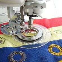Acessórios da máquina pés presser flor bordado ponto redondo costura para máquina de costura doméstica irmão cantor maquina coser 2024 - compre barato