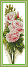 Pink Rose Flower Cotton Canvas Cross Stitch Kits Art Crafts Accurate Printed Embroidery DIY Handmade Needle Work Home Decor 2024 - buy cheap