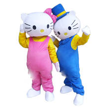 2018 couples honey hello KT Mascot Costume Adult Size pink party fancy dress Can be customized 2024 - buy cheap