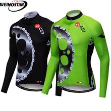 Camiseta de manga larga de Ciclismo equipo de carreras para hombres ropa de Ciclismo de bicicleta MTB Jersey de bicicleta Mallot Ciclismo otoño primavera 2024 - compra barato