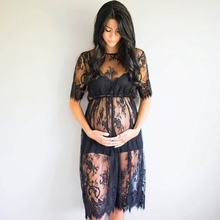 Pregnant Women Lace Dresses Maternity Photography Fancy Props Dresses Maternity Photo Shooting Crochet Lace Dresses 2024 - buy cheap