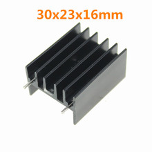 10 Pieces/lot 30x23x16mm MTDA7294L298 IC Radiator with Needle Heatsink Black Anodized 2024 - buy cheap