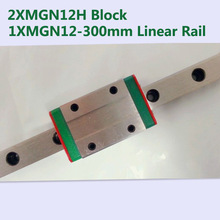 Guia de trilho linear mgn12, mr12, 12mm, comprimento 300mm, com 2 peças, mgn12h, vagão em miniatura, guia de movimento linear para cnc 2024 - compre barato