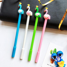 Caneta de gel flamingo de coroa para estudante, caneta de papelaria criativa de cisne, material de escritório, 1 peça 2024 - compre barato