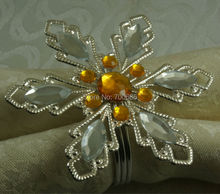 snowflake crystal  napkin ring,  decoration napkin holder 2024 - buy cheap