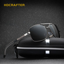 HDCRAFTER Polarized Sunglasses Men Square Vintage Sun Glasses Retro Eyeglasses Man Brand Designer Shades oculos de sol mascul 2024 - buy cheap