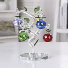 Glass Crystal Apple Tree with 6pcs Apples Fengshui Crafts Home Decor Figurines Christmas New Year Gifts Souvenirs Decor Ornament 2024 - buy cheap