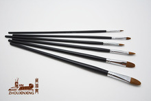 6 pcs/set weasel hair oil painting brush black long wood rod acrylic brush Gouache Watercolor Painting Pen art supplies 2024 - buy cheap