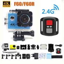 Экшн-камера Ultra HD F60/F60R, 4K/30fps, 16 мп, wi-fi, 170 дюймов, водонепроницаемая спортивная камера для подводного плавания 30 м 2024 - купить недорого