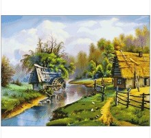 Embroidery Package Hot Sell Best Quality  Cross Stitch Kits Streams Cabin Free Shipping 2024 - buy cheap