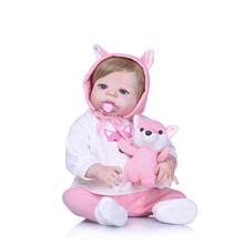 23 дюйма новая силиконовая кукла для новорожденных, ручная работа, игрушки NPK menina, как настоящая кукла принцессы для новорожденных девочек 2024 - купить недорого