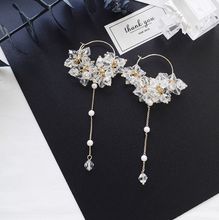 2018 NEW Crystal tassels drop earrings Metal Circle fashion jewelry for banquet Party wedding noble elegant modern Drop Earrings 2024 - buy cheap