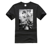 HOT deals funny t shirts Marilyn Monroe and Audrey Hepburn Tattooed Twins Men's T-Shirt 2024 - buy cheap