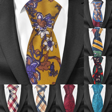 Gravata floral estampada para homens e mulheres, gravata de poliéster macia para casamento, negócios, finas, estilosa, com estampa floral 2024 - compre barato